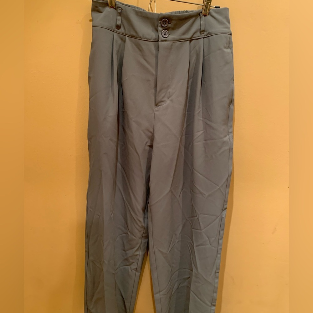 Halara High Waisted Button Zipper Plicated Side Pocket Shirred Straight …